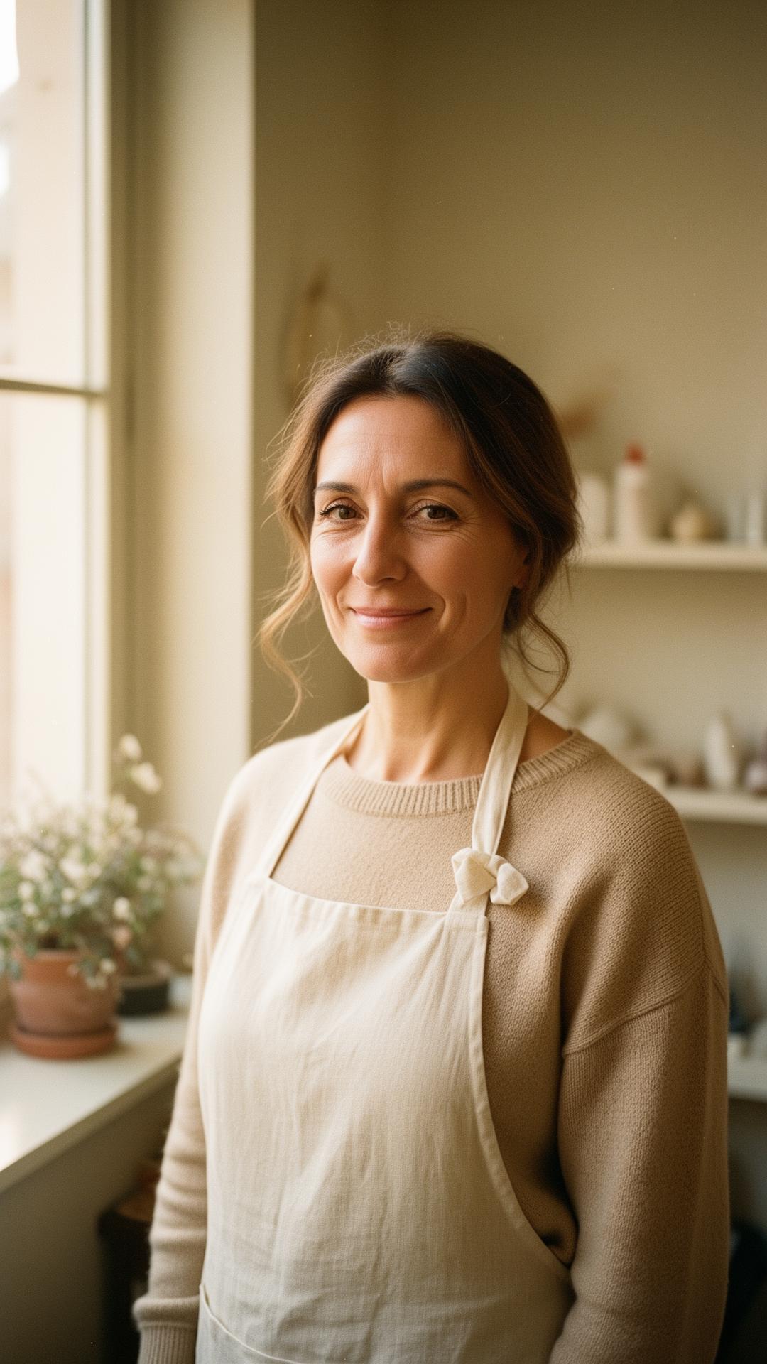 Manuela Parolin nel suo studio